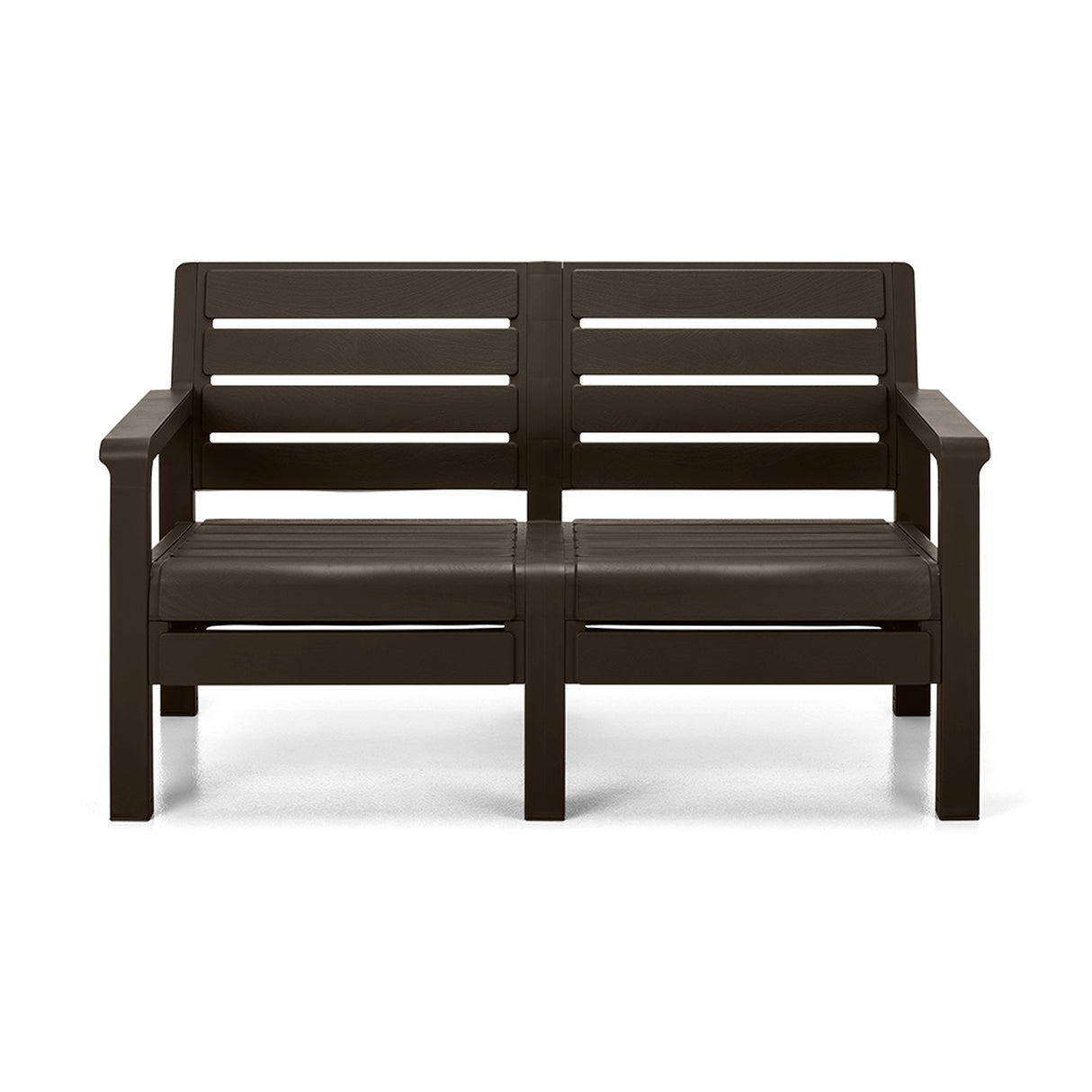 Sofá Rimax Barú Wengue 131.4x74.6cm de Dos Puestos con Apoya Brazos