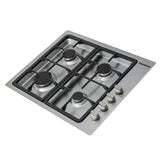 Estufa de Empotrar Challenger Coplanar Acero 61x51cm de Gas Natural con Cuatro Quemadores