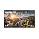 Televisor Challenger Google TV Blanco Mate 146.3x94cm Smart de 65" Pulgadas QLED 4K