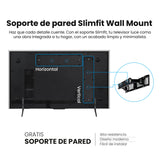 Televisor Challenger Google TV Blanco Mate 146.3x94cm Smart de 65" Pulgadas QLED 4K