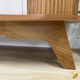 Rack de TV Vivaldi Beige Neutral y Café Claro 200x65.5cm para TV Hasta 75" Pulgadas y con Ranura para Cables