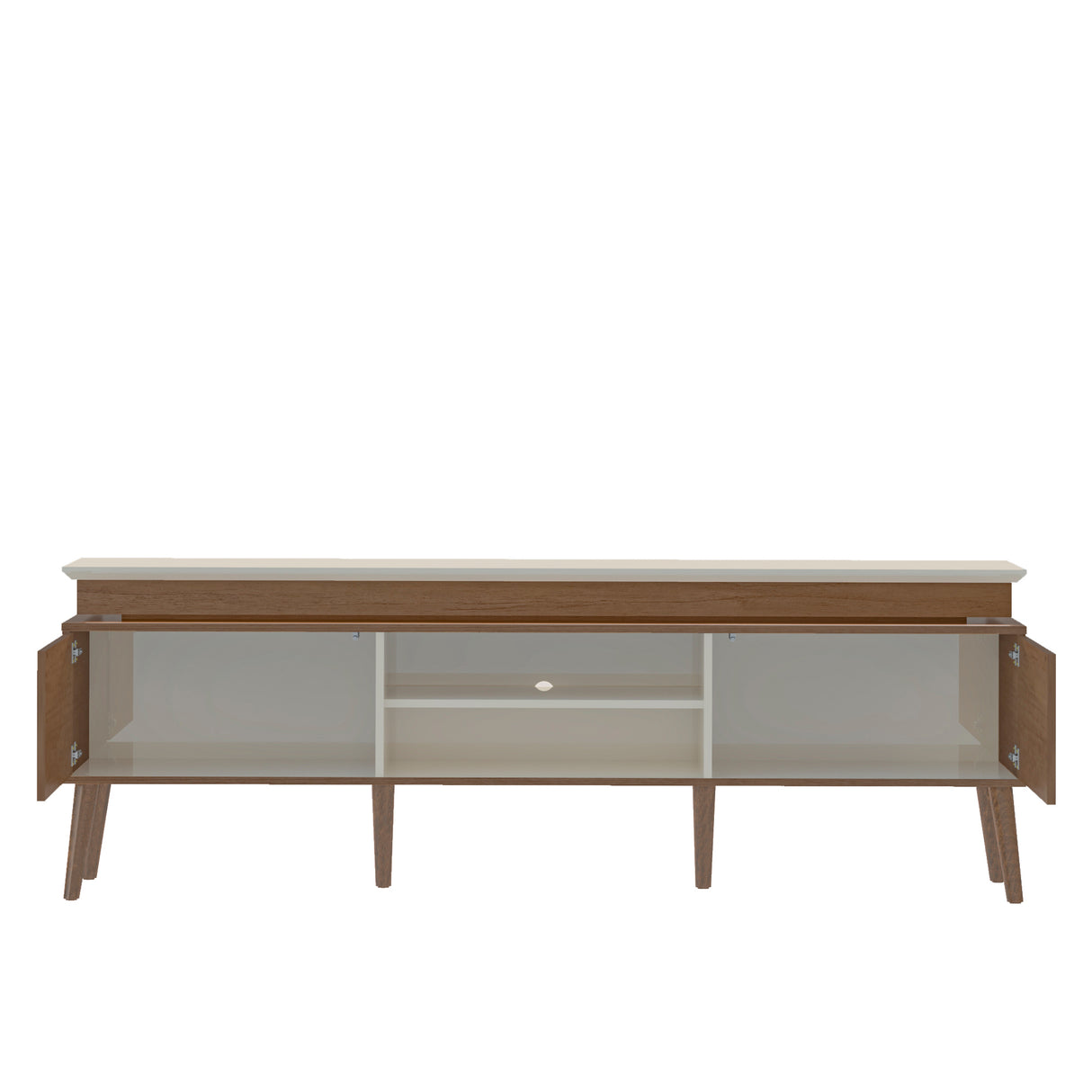 Rack de TV Lumina Marron y Beige 180x62.5cm para TV Hasta 75" Pulgadas y con Ranura para Cables