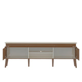 Rack de TV Lumina Marron y Beige 180x62.5cm para TV Hasta 75" Pulgadas y con Ranura para Cables