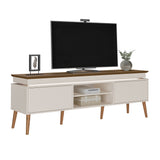 Rack de TV Lumina Pino y Beige 180x62.5cm para TV Hasta 75" Pulgadas y con Ranura para Cables