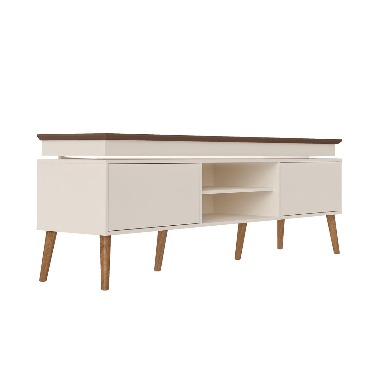 Rack de TV Lumina Pino y Beige 180x62.5cm para TV Hasta 75" Pulgadas y con Ranura para Cables