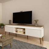 Rack de TV Lumina Pino y Beige 180x62.5cm para TV Hasta 75" Pulgadas y con Ranura para Cables