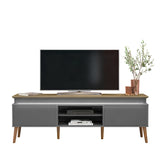 Rack de TV Lumina Gris 180x62.5cm para TV Hasta 75" Pulgadas y con Ranura para Cables