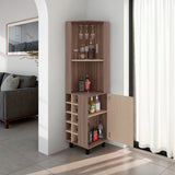 Bar Esquinero Kaia Avellana y Cartagena 45x180cm con Doce Compartimientos y con Diez Portabotellas
