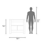 Isla de Cocina Arlet Wengue y Cartagena 103x89.9cm con Tres Compartimientos