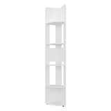 Estante Home E7 Blanco 30x180.6cm Triangular con Cinco Compartimientos y Cuatro Entrepaños