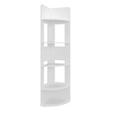 Biblioteca Esquinera Home Dreams Blanco 40x170cm Triangular con Cinco Compartimientos y Cuatro Entrepaños
