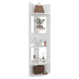 Biblioteca Esquinera Home Dreams Blanco 40x170cm Triangular con Cinco Compartimientos y Cuatro Entrepaños