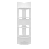 Biblioteca Esquinera Home Dreams Blanco 40x170cm Triangular con Cinco Compartimientos y Cuatro Entrepaños