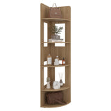 Biblioteca Esquinera Home Dreams Fresno 40x170cm Triangular con Cinco Compartimientos y Cuatro Entrepaños
