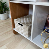 Escritorio Transformable Nomad Café Claro y Beige 118.5x73.5cm con Un Cajón y con Organizador de Libros