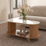 Mesa de Centro Vivaldi Café y Beige 100x45.5cm Rectangular