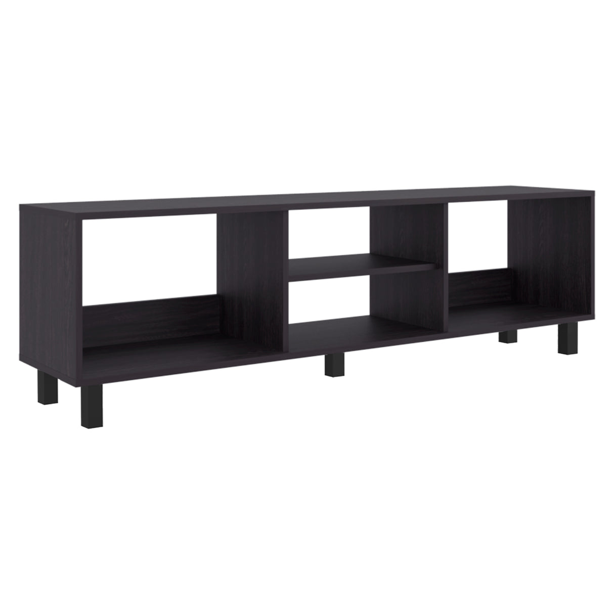 Rack de TV Tunez Plus Wengue 160x47.5cm para TV Hasta 70" Pulgadas con Cuatro Compartimientos