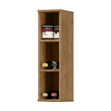 Mueble Superior de Cocina Capri Natural 20x74cm con Tres Entrepaños y Sin Puertas