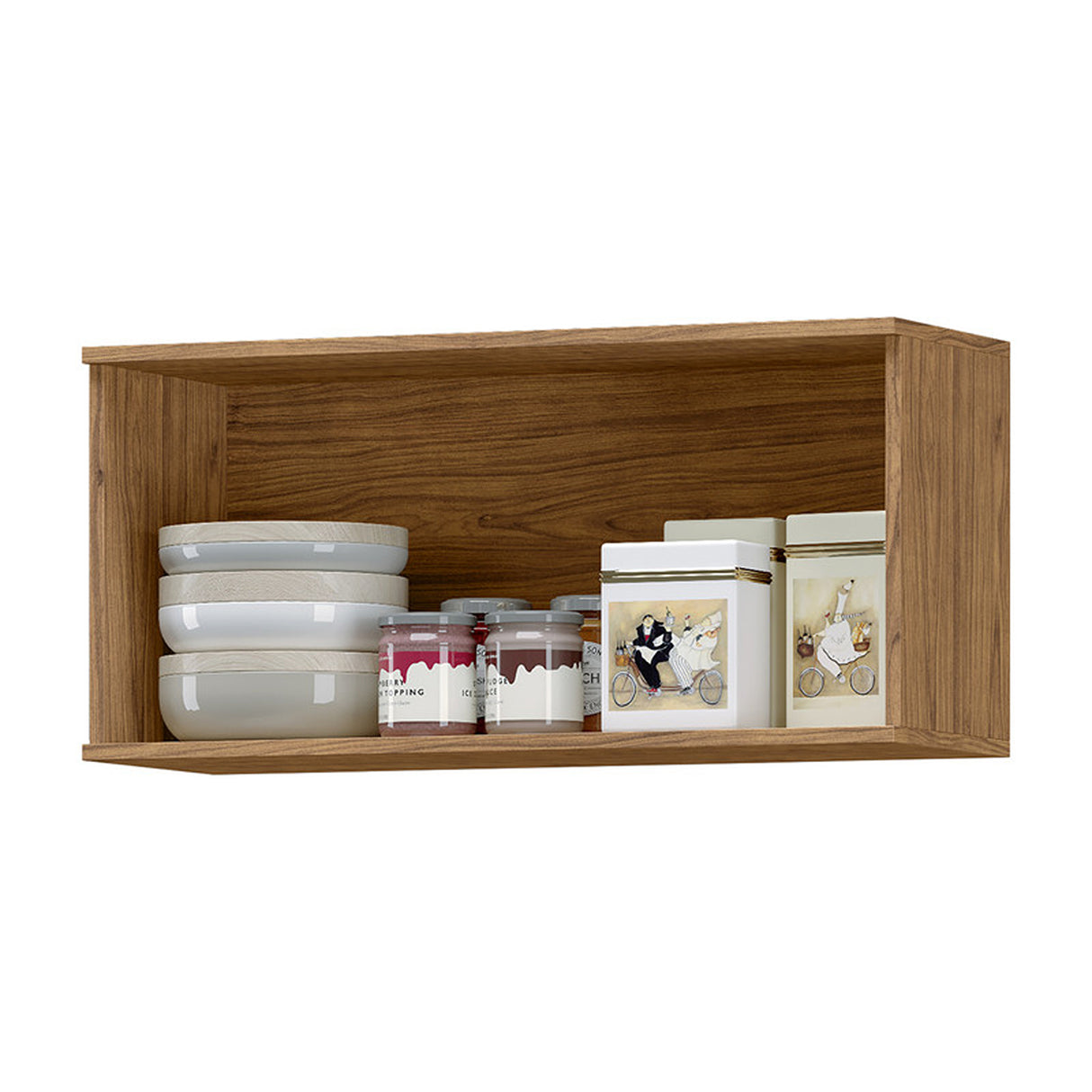 Mueble Superior de Cocina Borneo Natural 80x37cm con Un Entrepaño y con Un Puerta
