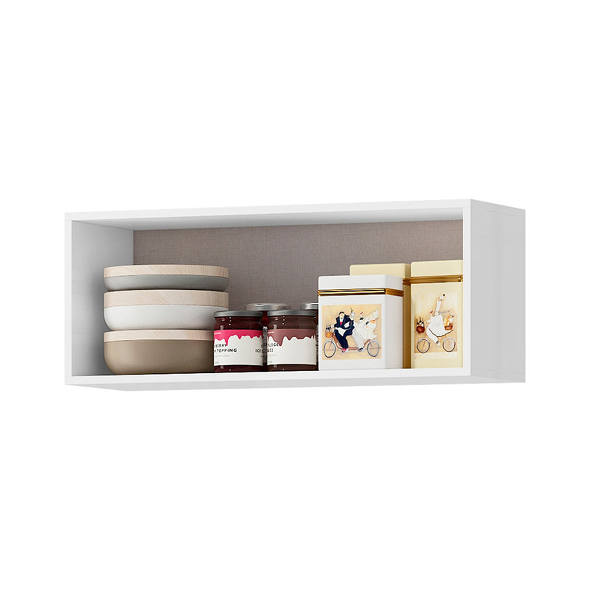 Mueble Superior de Cocina Barú Blanco 80x31.5cm con Un Entrepaño y con Un Puerta