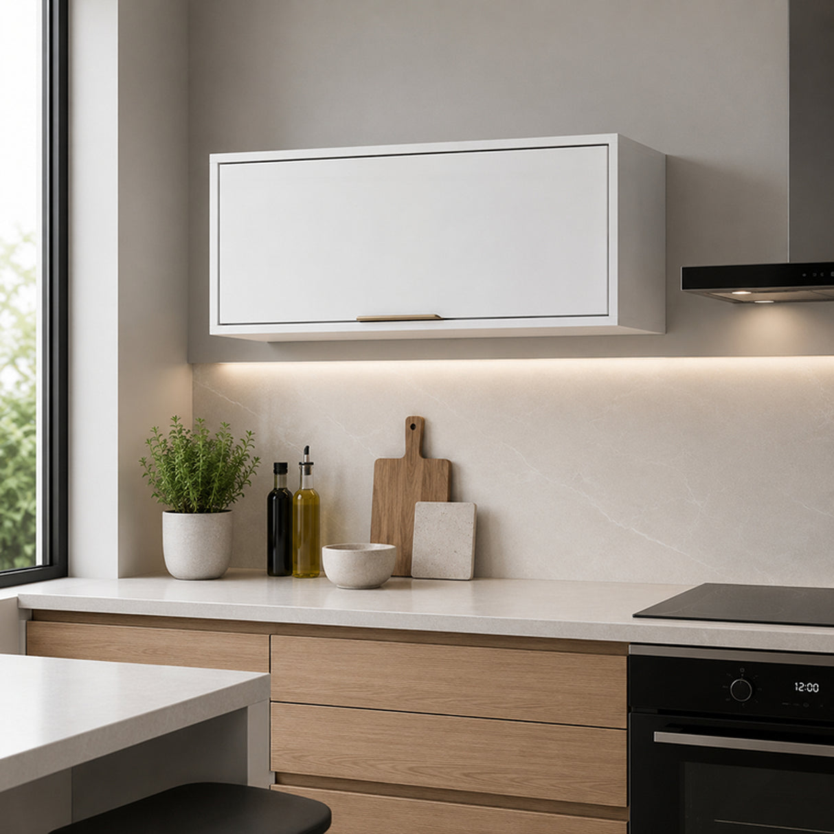 Mueble Superior de Cocina Barú Blanco 80x31.5cm con Un Entrepaño y con Un Puerta