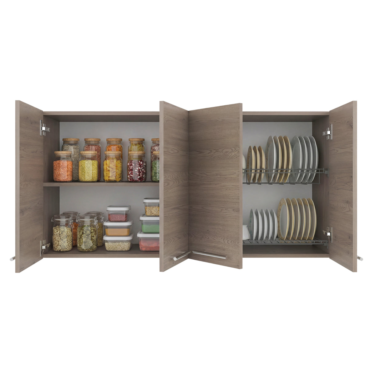Mueble Superior de Cocina Superior Cannolo 120x60cm con Un Entrepaño y con Cuatro Puertas