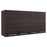 Mueble Superior de Cocina Superior Nogal 120x60cm con Un Entrepaño y con Cuatro Puertas
