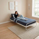 Cama Monterrey Blanco y Oasis 109x74cm para Colchón Sencillo 100 X 190 Cm con Cabecero