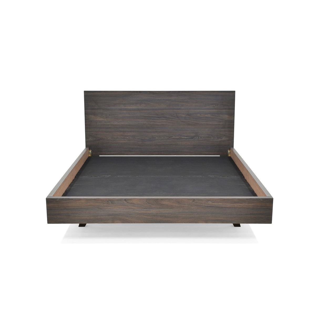 Cama Libia Tabaco y Matiz Wengue 166x90cm para Colchón Queen 160 X 190 Cm con Cabecero