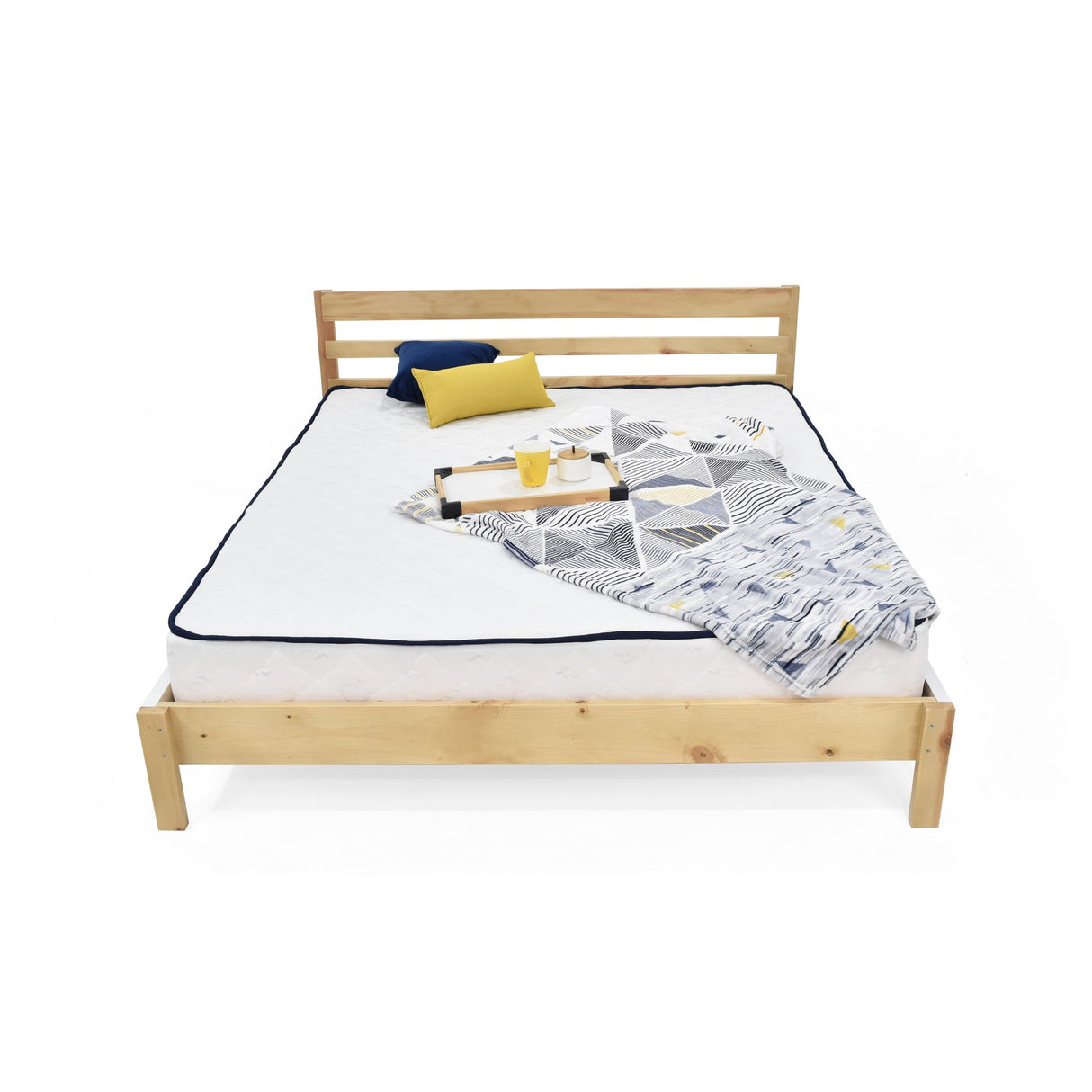 Cama Cincinnati Matiz Natural 166x77.5cm para Colchón Queen 160 X 190 Cm con Cabecero