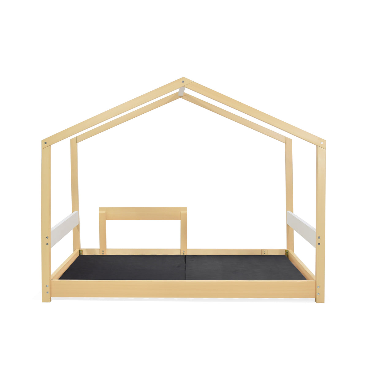 Cama Infantil Twist Blanco y Matiz Natural 108x160cm para Colchón Sencillo 100 X 190 Cm sin Cabecero