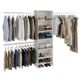 Closet Abierto Westport Blanco 306x211cm con Cuatro Entrepaños y Seis Compartimientos