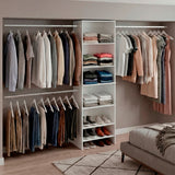 Closet Abierto Westport Blanco 306x211cm con Cuatro Entrepaños y Seis Compartimientos