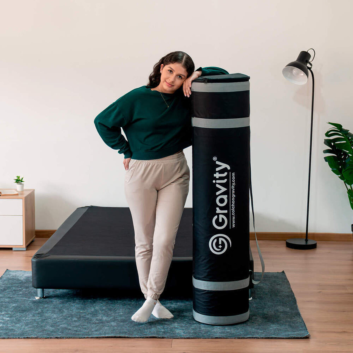 Colchón Enrollado Gravity E15 Blanco Semidoble 120 X 190 Cm Ortopedico Firmeza Medio