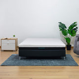 Combo Colchón Enrollado Gravity E15 Blanco Semidoble 120 X 190 Cm Ortopedico Firmeza Medio con Dos Almohadas Orbital Dream y Un Protector de Colchón