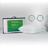 Combo Colchón Enrollado Gravity E15 Blanco Doble 140 X 190 Cm Ortopedico Firmeza Medio con Dos Almohada Stellar Soft y Un Protector de Colchón