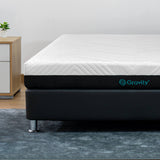 Combo Colchón Enrollado Gravity E18 Blanco Semidoble 120 X 190 Cm Ortopedico Firmeza Firme con Dos Almohadas Orbital Dream y Un Protector de Colchón