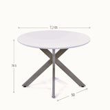 Mesa de Comedor Luxor Blanco y Matiz Natural 105x76.5cm