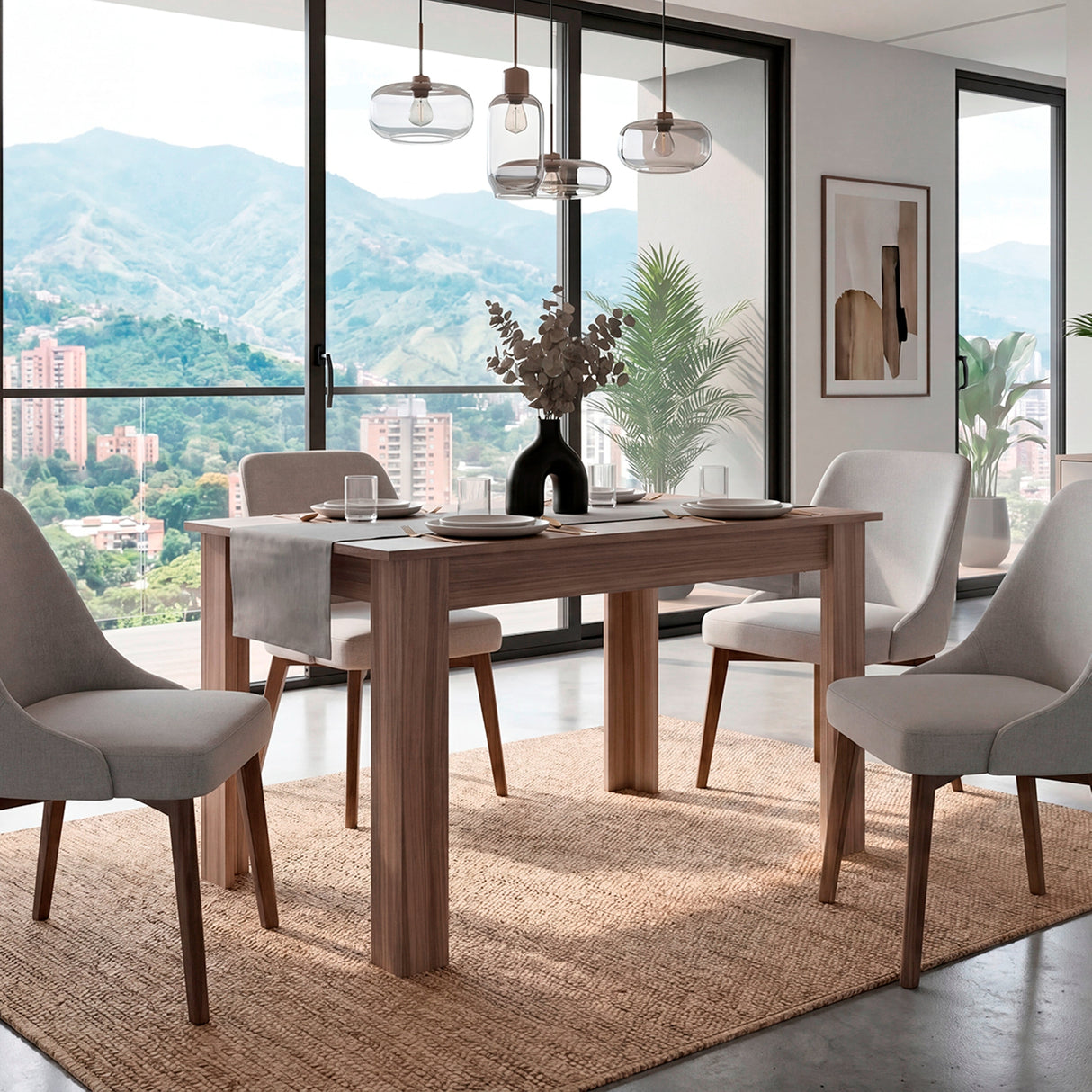 Mesa de Comedor Portofino Avellana 120x75.6cm