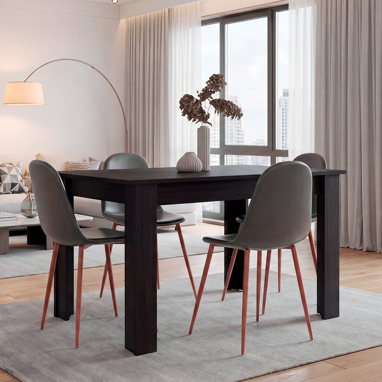 Mesa de Comedor Portofino Wengue 120x75.6cm