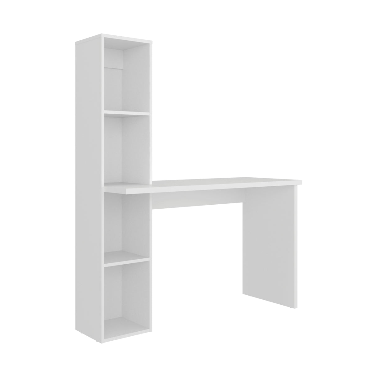 Escritorio con Biblioteca Aston Blanco 120.3x145.8cm Moderno