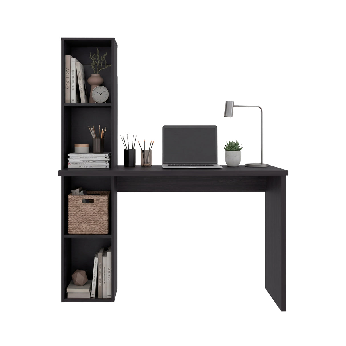 Escritorio con Biblioteca Aston Wengue 120.3x145.8cm Moderno