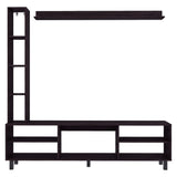 Centro de Entretenimiento Scio Wengue 170x169.1cm para TV Hasta 65" Pulgadas y con Nueve Compartimientos
