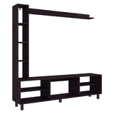 Centro de Entretenimiento Scio Wengue 170x169.1cm para TV Hasta 65" Pulgadas y con Nueve Compartimientos