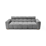 Sofacama Miami Gris y Matiz Natural 228x78cm de Tres Puestos Reclinable y con Apoya Brazos