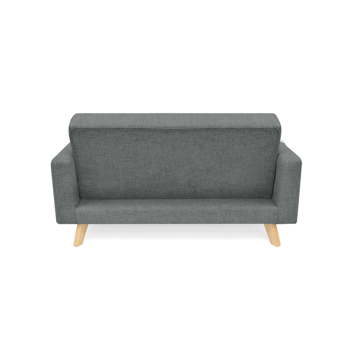 Sofá Barza Gris y Matiz Natural 150x82cm de Dos Puestos y con Apoya Brazos