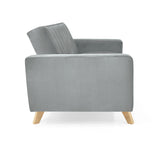Sofá Baru Plata y Matiz Natural 150x82cm de Dos Puestos y con Apoya Brazos