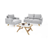 Sala Lisboa Plata y Matiz Natural 137x84cm de Tres Puestos y con Apoya Brazos