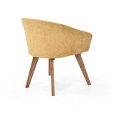 Poltrona Shanghai Mostaza y Matiz Caoba 69x77cm de Un Puestos y con Apoya Brazos