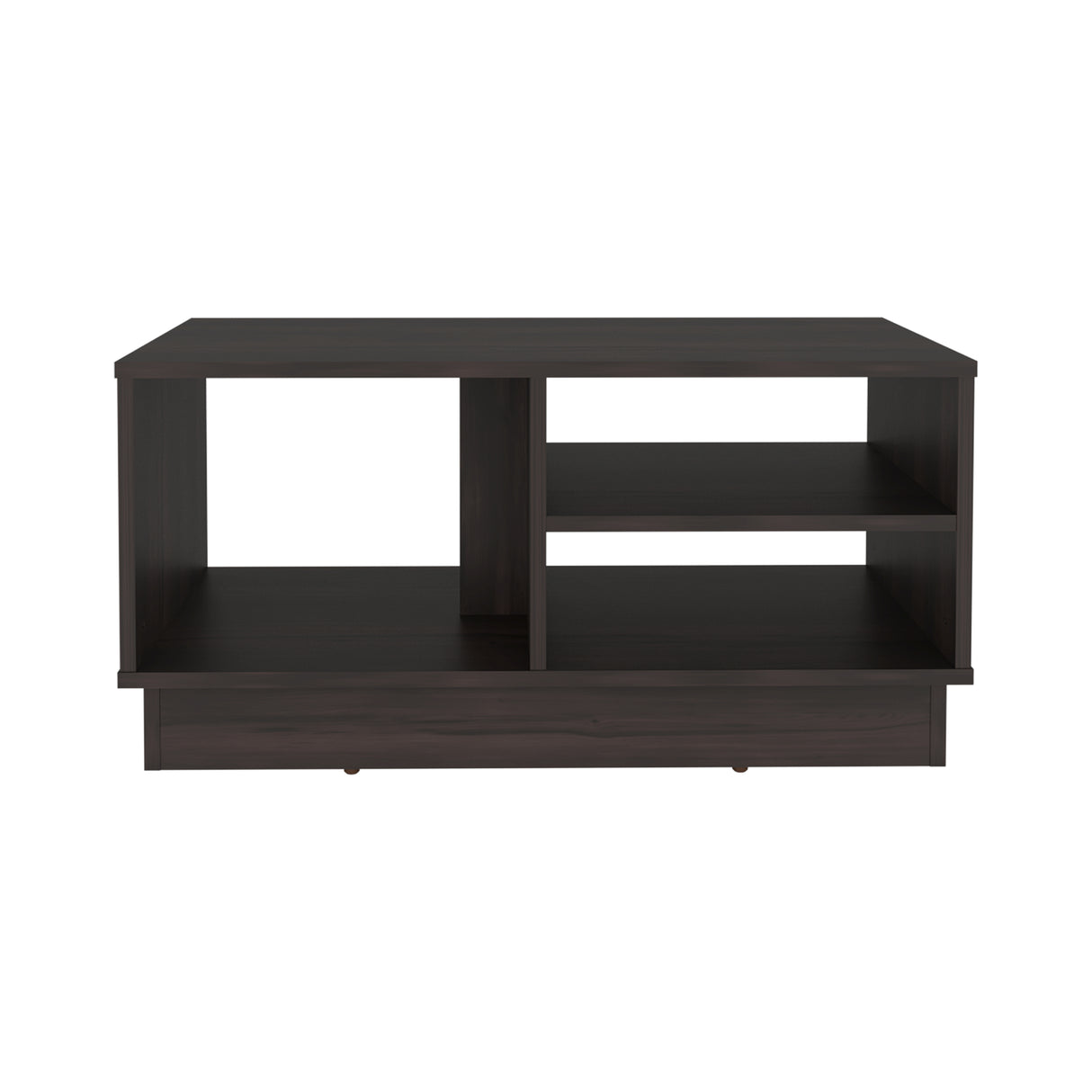Mesa de Centro Caoba Nogal 80x39.6cm Rectangular con Compartimiento